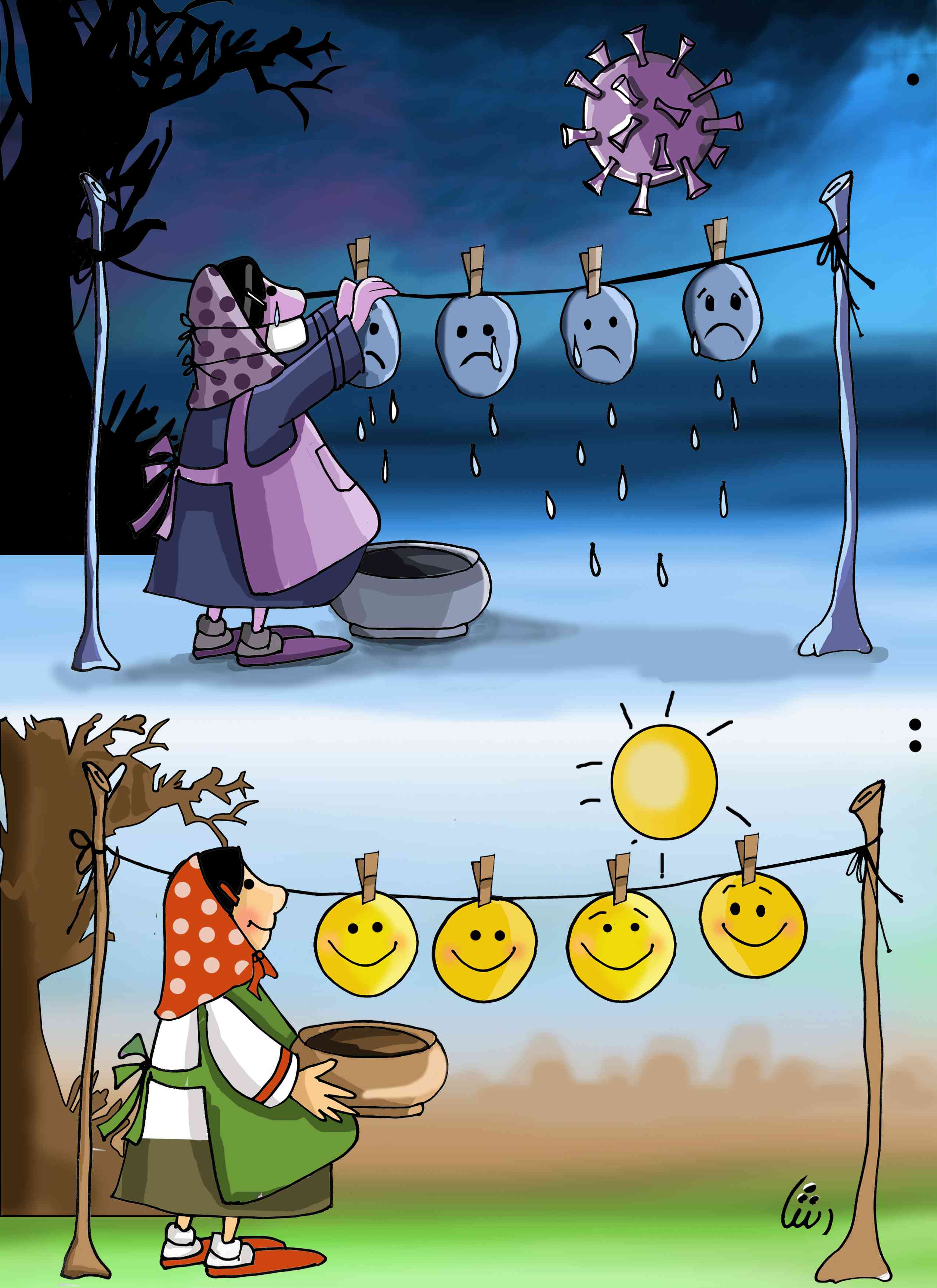 我U我YOUNG——“守望春天”全球抗击疫情公益绘画大赛成人组获奖名单 1