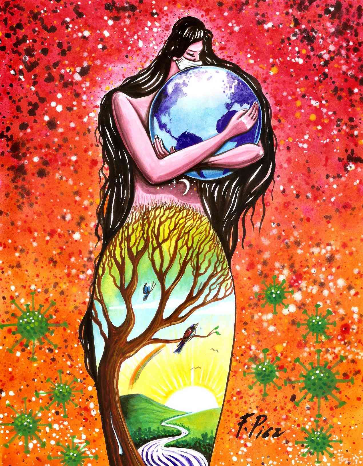 我U我YOUNG——“守望春天”全球抗击疫情公益绘画大赛成人组获奖名单 1