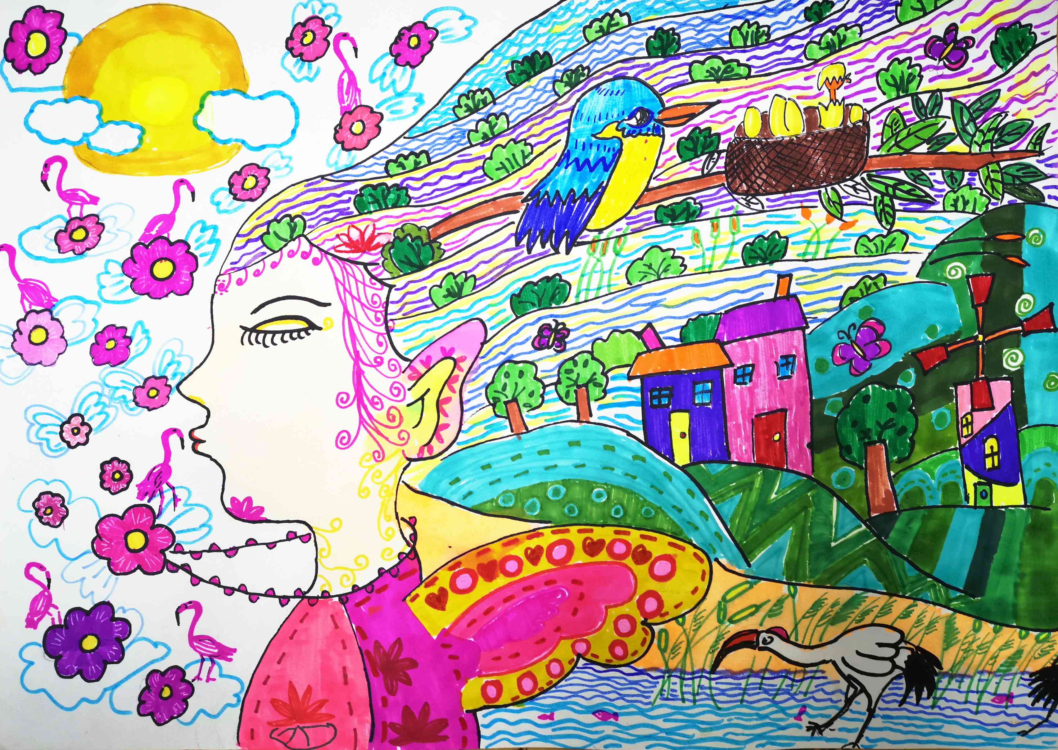 我U我YOUNG——“守望春天”全球抗击疫情公益绘画大赛青少年组获奖名单 3