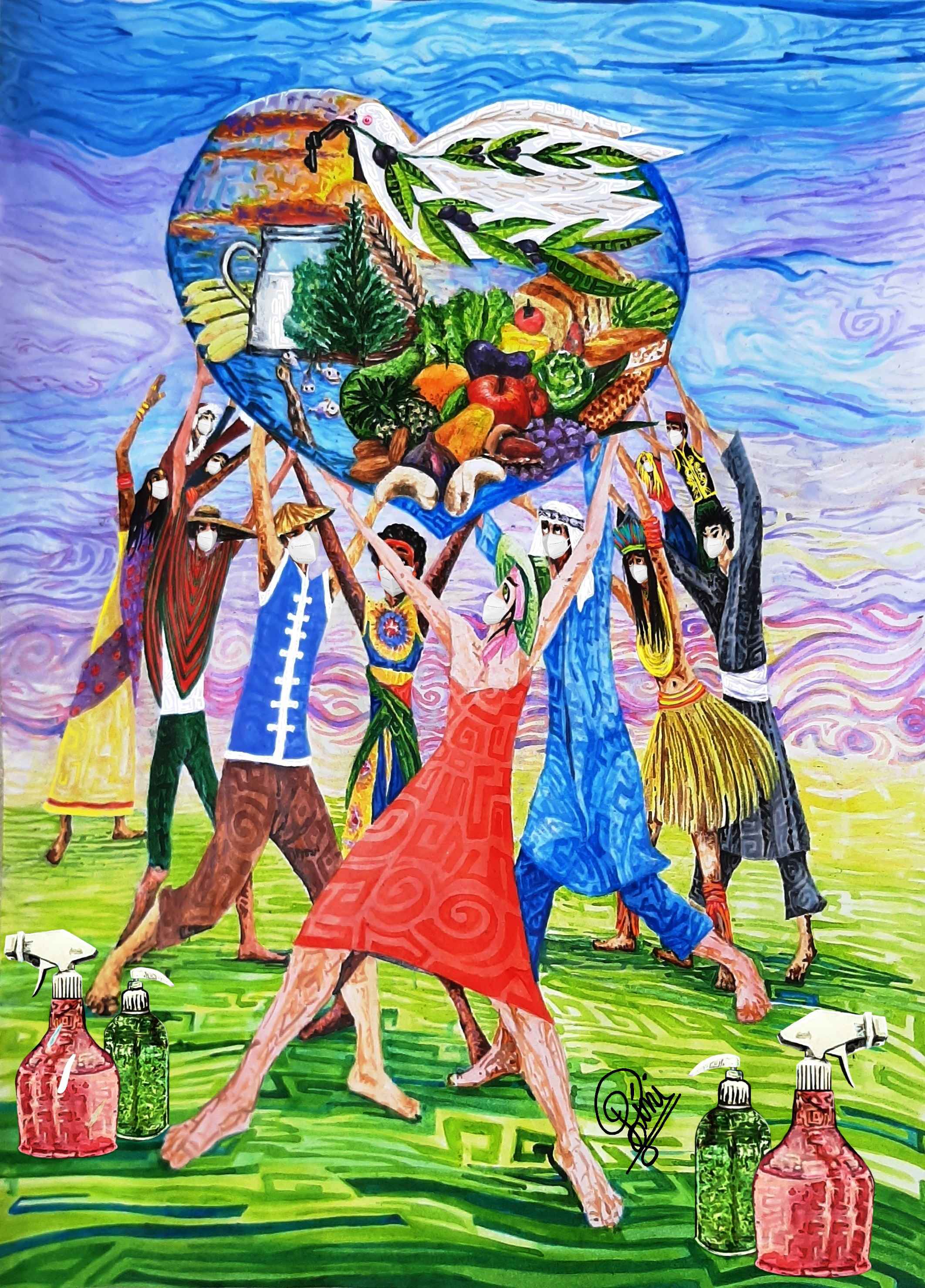 我U我YOUNG——“守望春天”全球抗击疫情公益绘画大赛成人组获奖名单 1