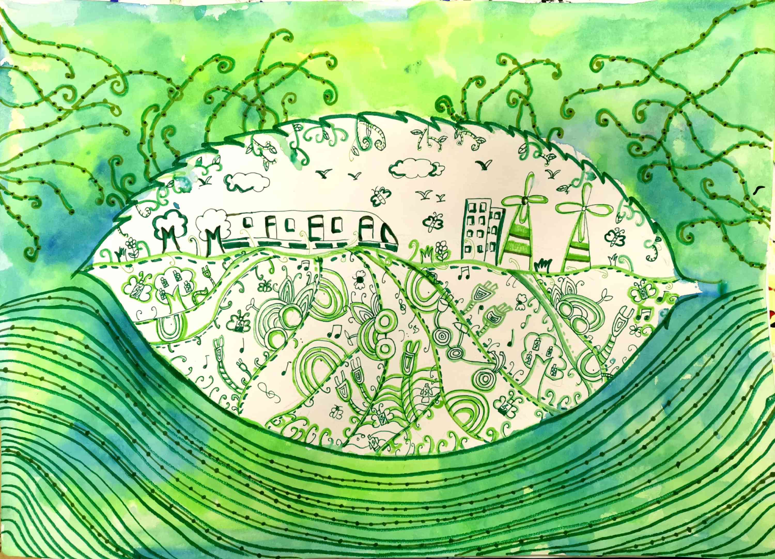 我U我YOUNG——“守望春天”全球抗击疫情公益绘画大赛青少年组获奖名单 1