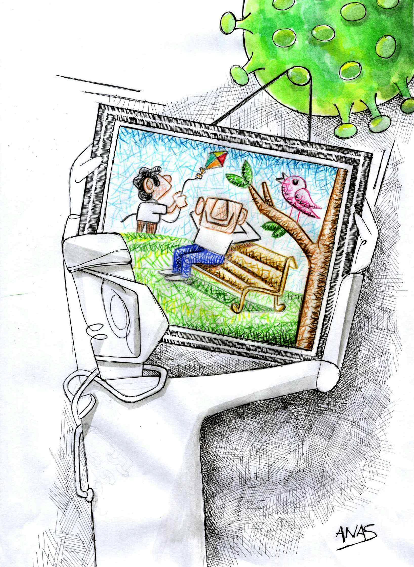 我U我YOUNG——“守望春天”全球抗击疫情公益绘画大赛成人组获奖名单 1