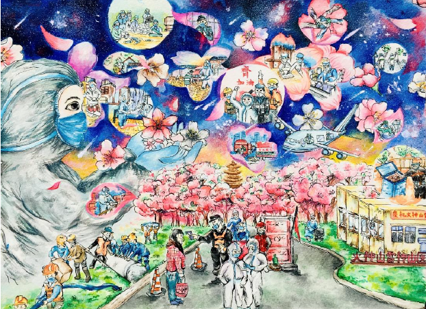 “我U我Young”——“守望春天” ——全球抗击疫情公益绘画大赛结果揭晓 2