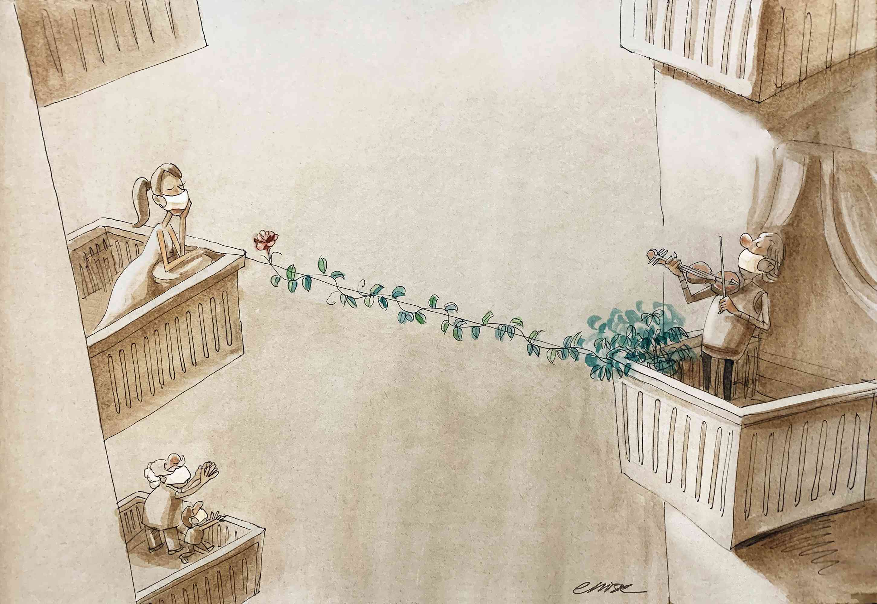 我U我YOUNG——“守望春天”全球抗击疫情公益绘画大赛成人组获奖名单 1