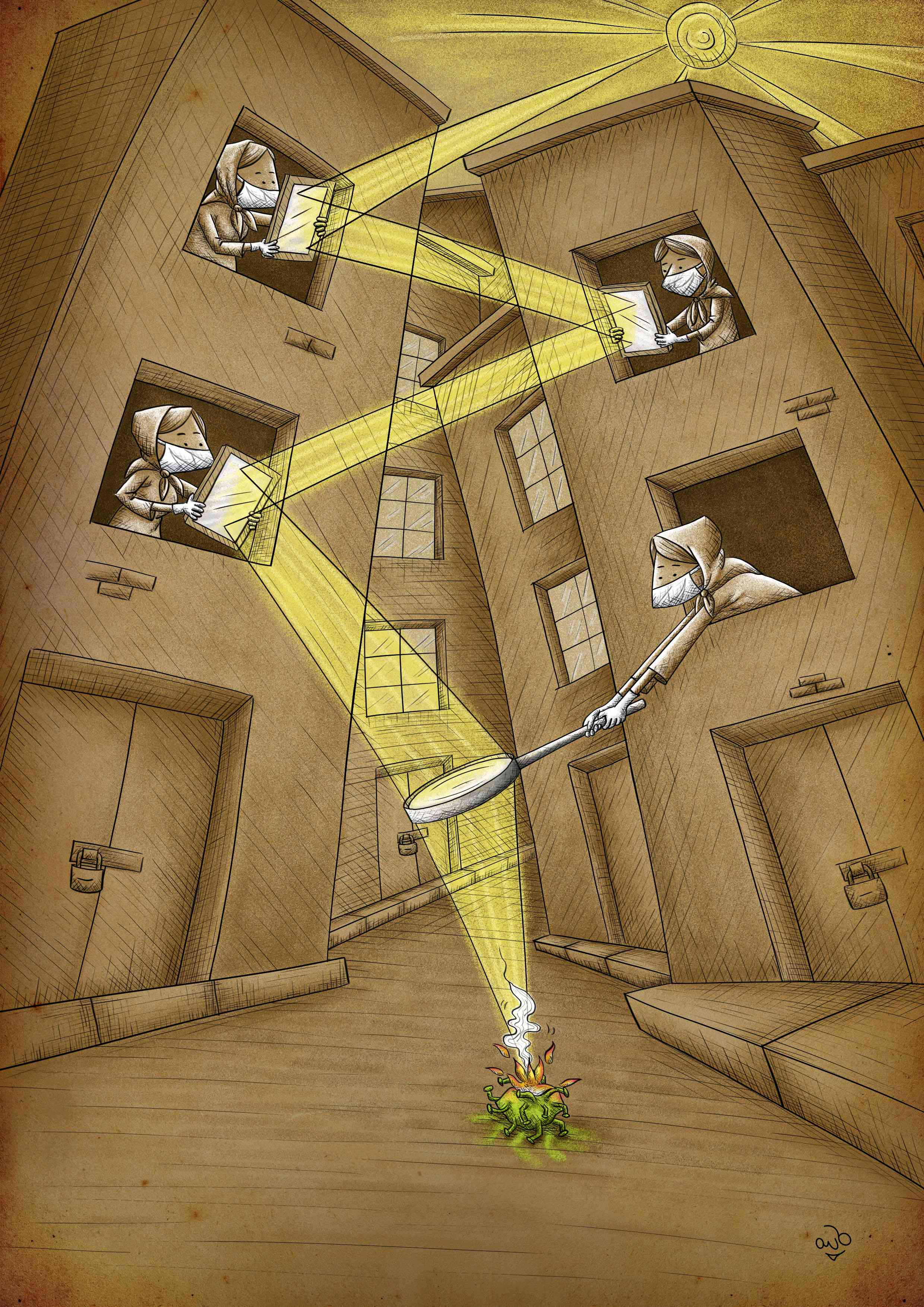 我U我YOUNG——“守望春天”全球抗击疫情公益绘画大赛成人组获奖名单 1