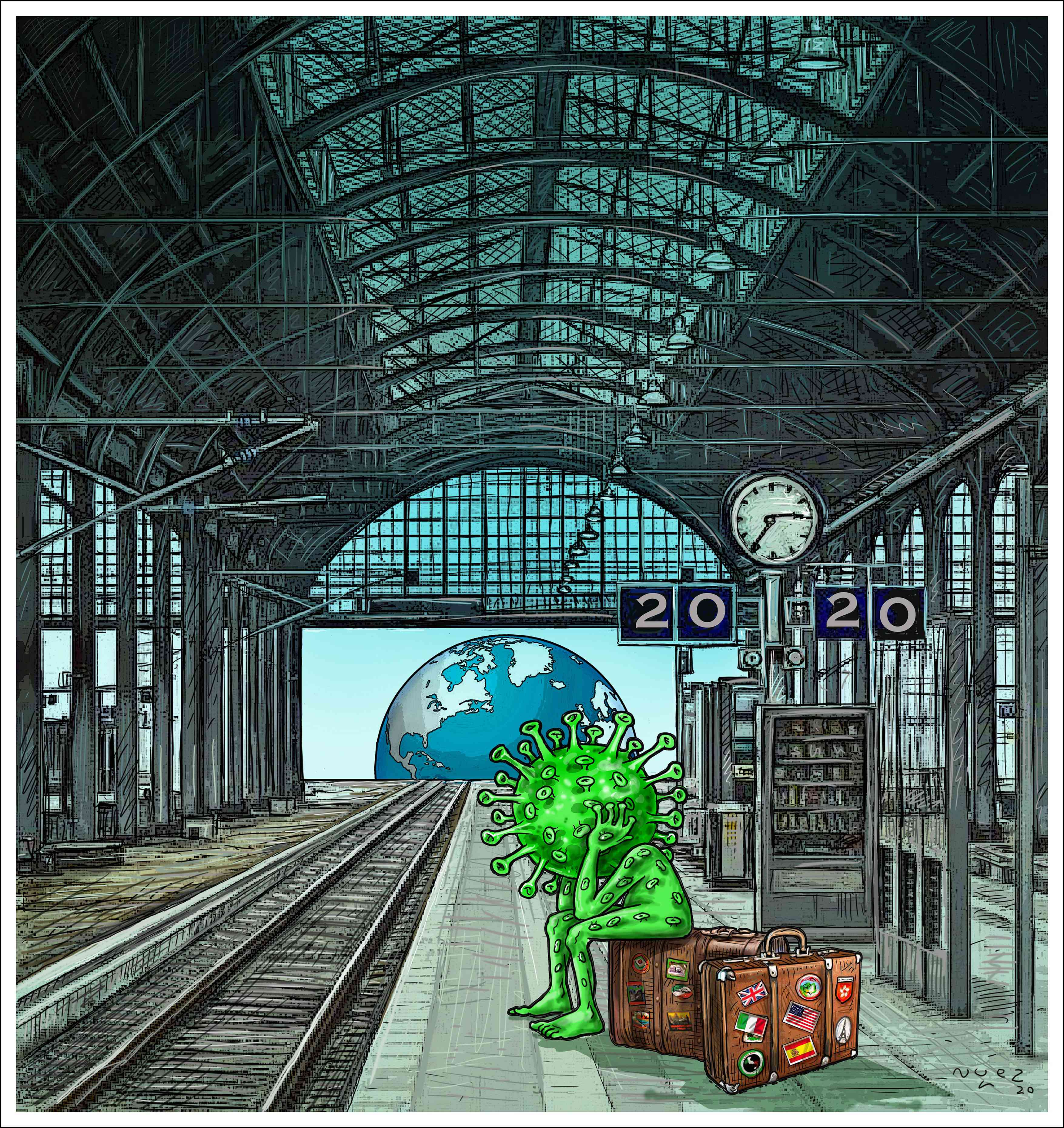 我U我YOUNG——“守望春天”全球抗击疫情公益绘画大赛成人组获奖名单 1